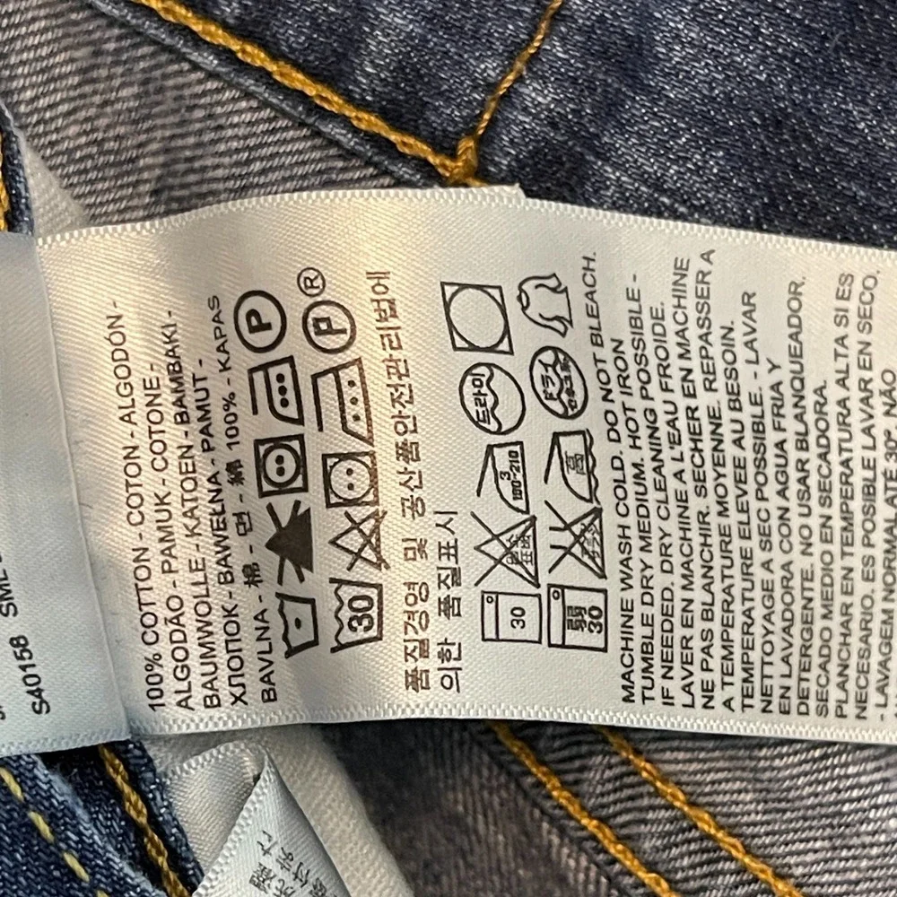 Levis 505 Mens Regular Straight Distressed Jean 36x34 Cotton Classic Casual Blue
